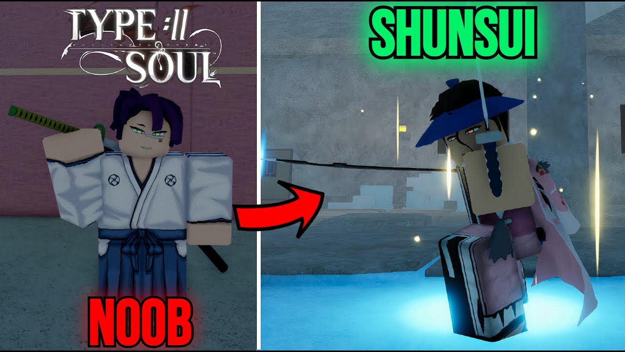 Noob To BANKAI As Shunsui Kyoraku [Theatre] In Type Soul...(Roblox)