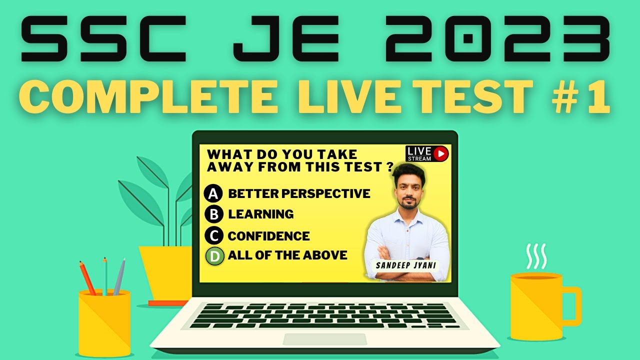 SSC JE 2023 LIVE TEST #1 | Complete Test of Civil Engineering |  SSC JE | State AEN | SANDEEP JYANI