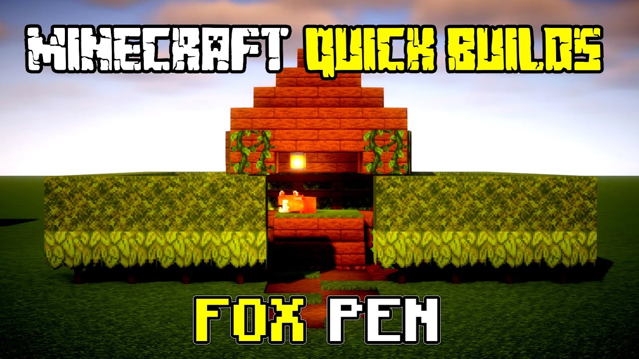 Build Fox Pen In Minecraft | Minecraft Quick Builds