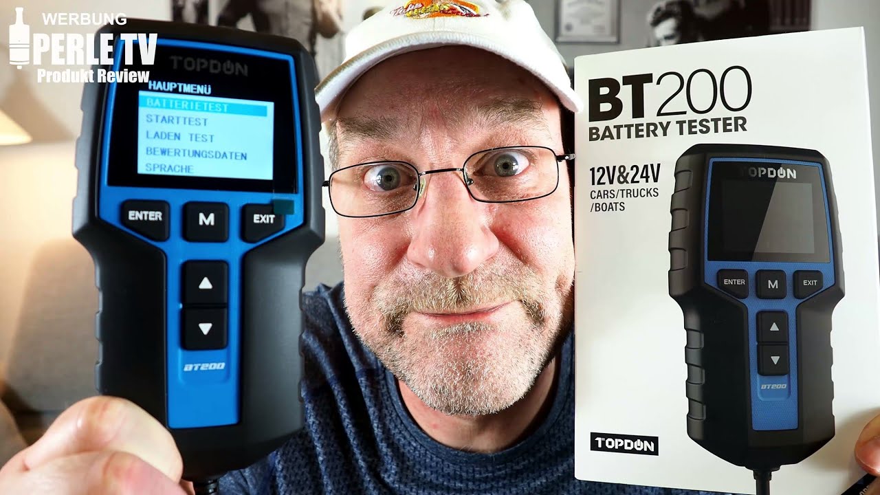 TOPDON BT200 Autobatterie/Anlasser/Ladestromtester 12-24v für E-Autos; SOLAR; PKW; LKW & Boote (4k)