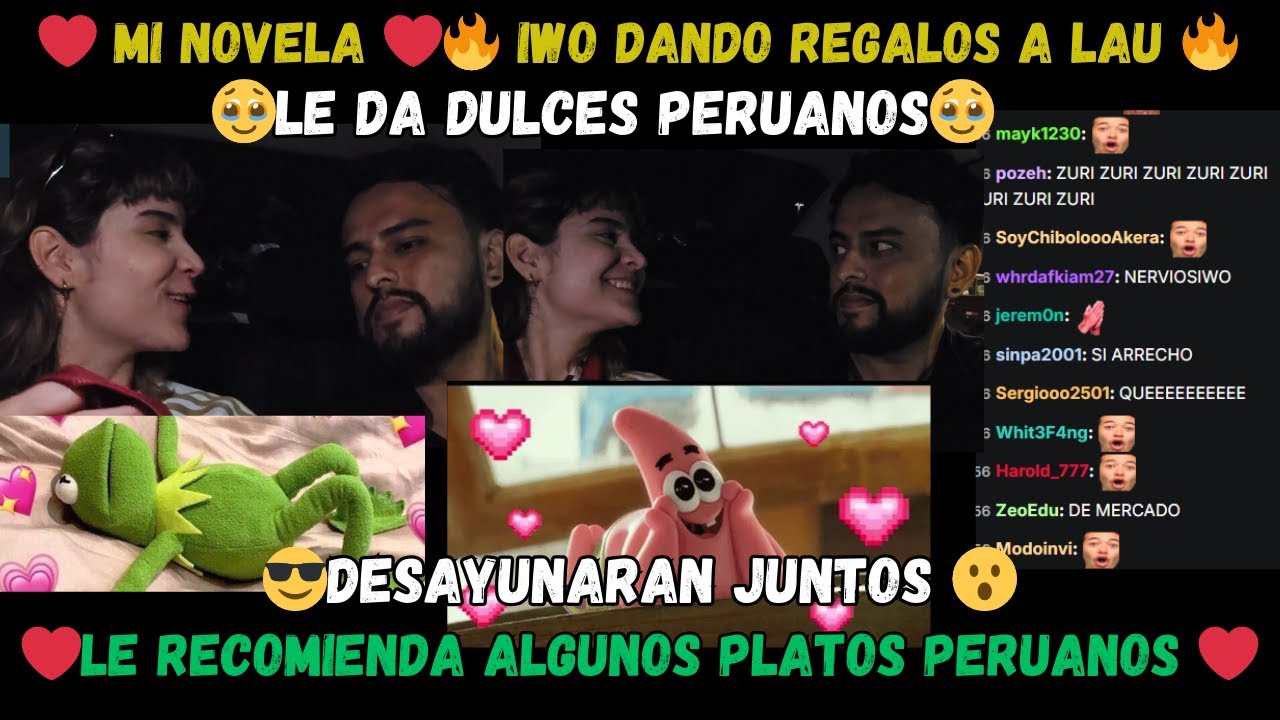 ❤️ IWO Y LAU ❤️ SE TIRAN MIRADITAS 😮 IWO RECOMENDANDO GASTRONOMÍA PERUANA A LAU 😎 LE DA REGALOS 😮🥹