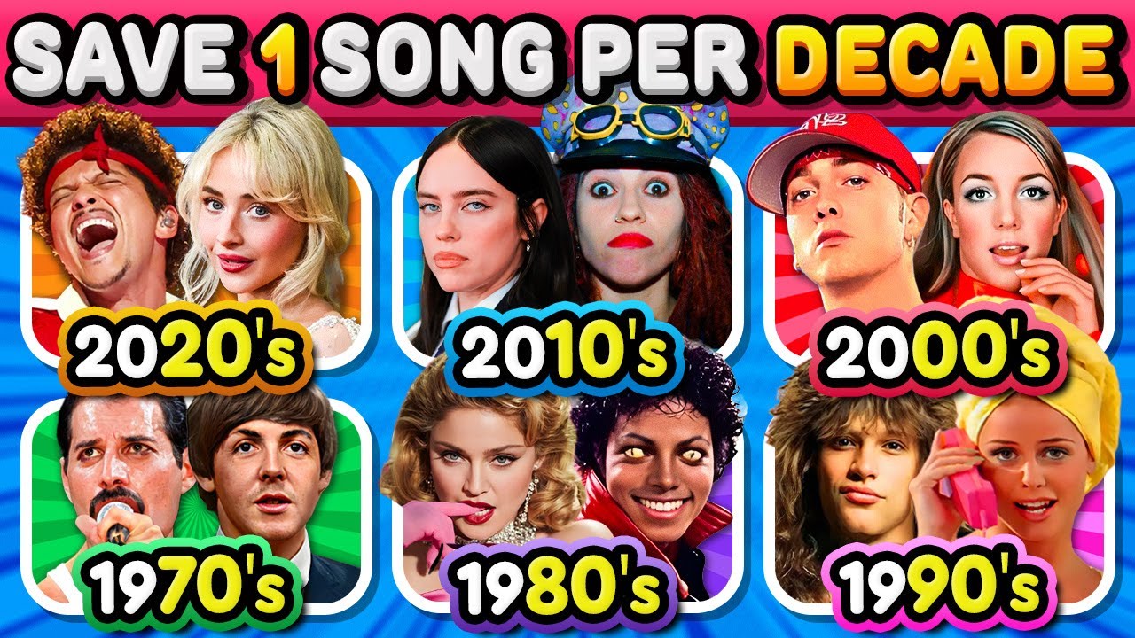 Save One Song: 6 Songs Per Decade 🎶 TOP Songs of the Decades ✨ | Music Quiz 2026