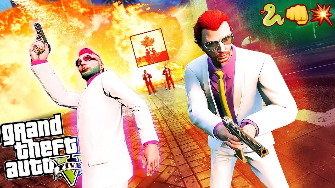 GTA 5 PC | Battle of the CEO's: EPIC YOUTUBER WAR w/Team Geo!! Finance & Felony DLC | GTA V Dual Cam