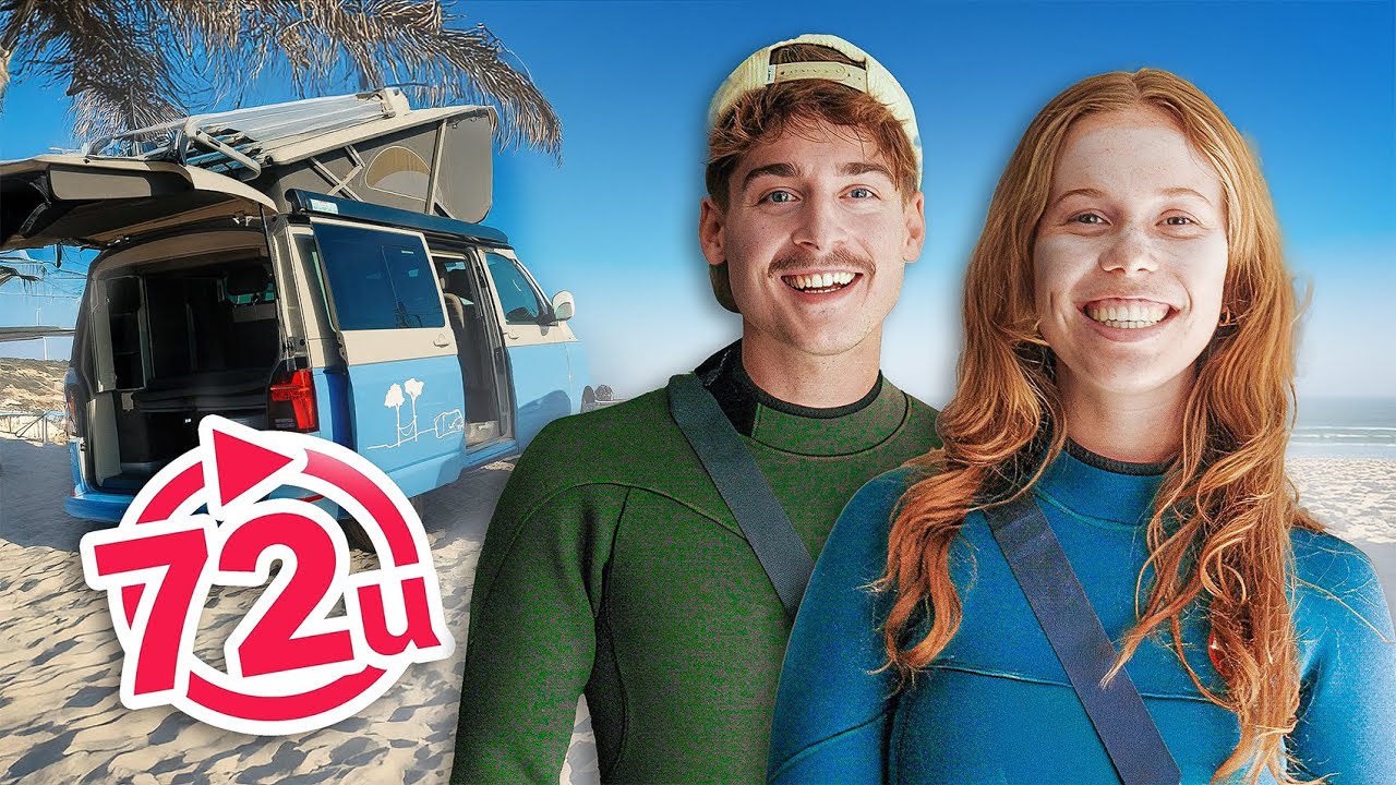 72 UUR OVERLEVEN IN EEN CAMPERVAN (met AkaLuuk) | SURFTRIPPERS