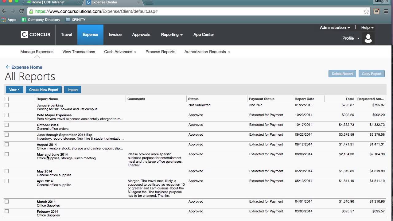 Concur Expense Tutorial