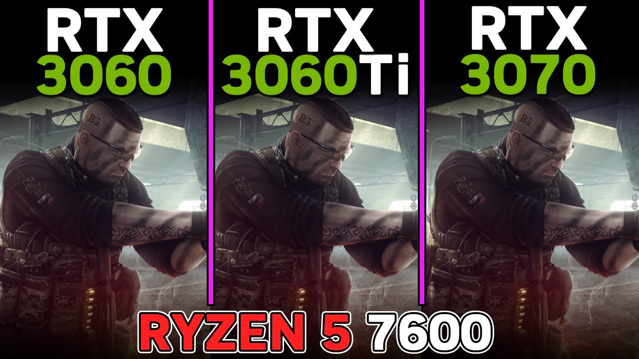 RTX 3060 vs RTX 3060 Ti vs RTX 3070 | Ryzen 5 7600 | Tested in 15 games