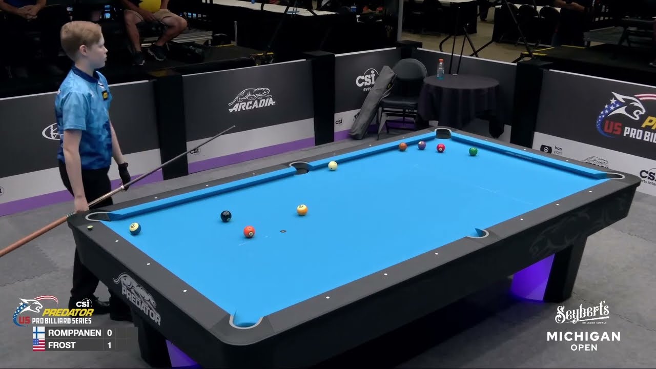 Riku Romppanen vs Robert Frost ▸ 2022 Seybert’s Michigan Open ▸ Predator US Pro Billiard Series