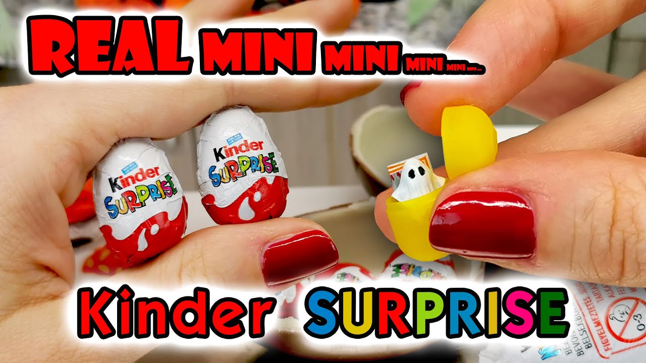 Mini, real KINDER SURPRISE/Halloween mini surprise/mini cooking/Jenny's mini cooking/DIY/so yummy