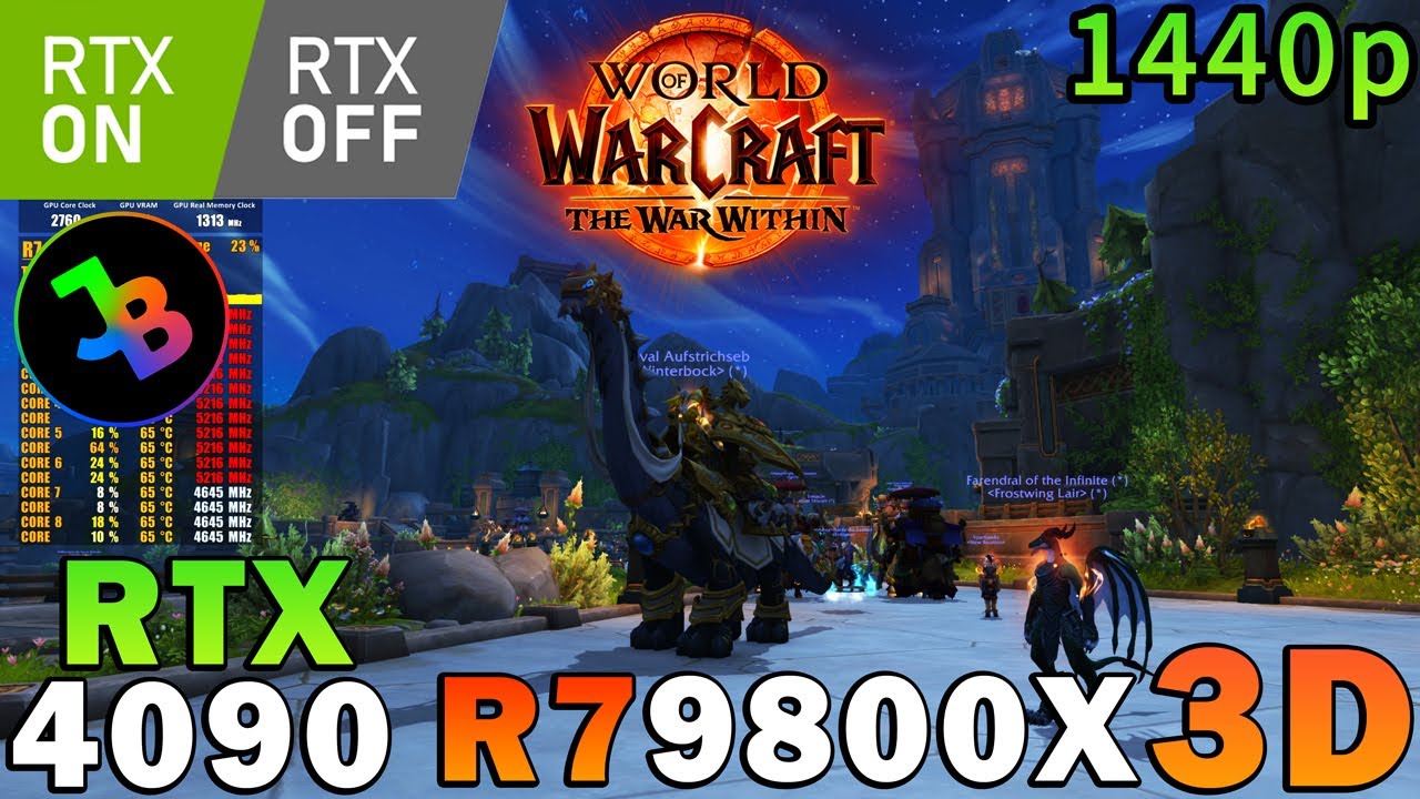 World Of Warcraft The War Within | RTX 4090 | Ryzen 7 9800X3D | Max Settings | Ray Tracing | 1440p