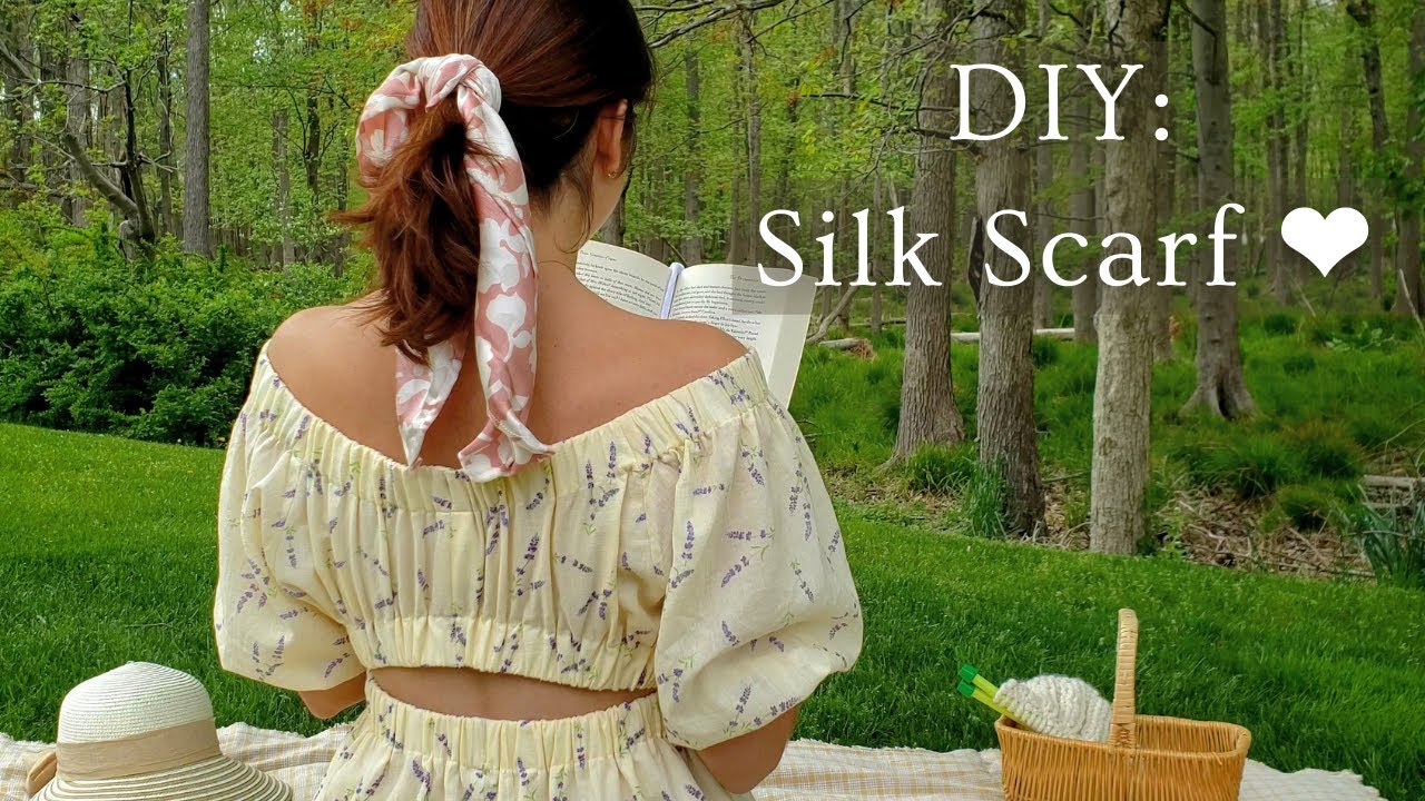 Making a Silk Scarf | Spring Crafting DIY | VLOG