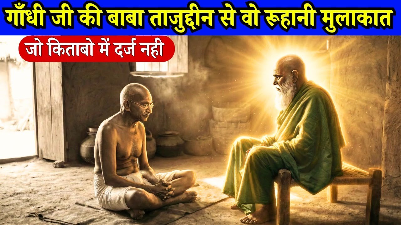 Baba Tajuddin Aur Mahatma Gandhi Ka Roohani Mulaqat | Jisne badal di Gandhi ji ki soch