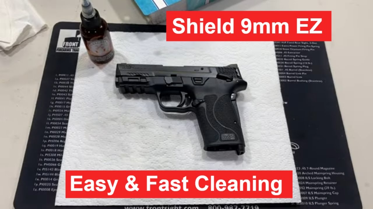 Как очистить щит M&P Shield 9 мм EZ или Equalizer с помощью 4 инструментов. Разборка (в полевых у...