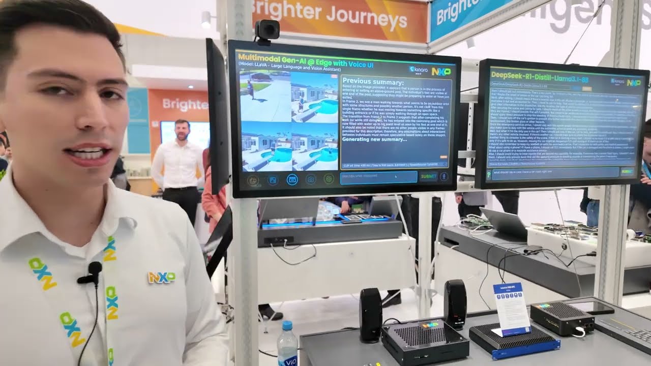 DeepSeek R1/Llama 8B на NXP i.MX 8M Plus с Kinara Ara-2 на Embedded World 2025 #ew25