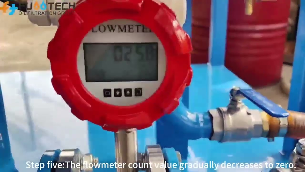 FUOOTECH Vacuum FTY-100 6000L/H Turbine Oil Purifier Machine Turn Off Operation Video