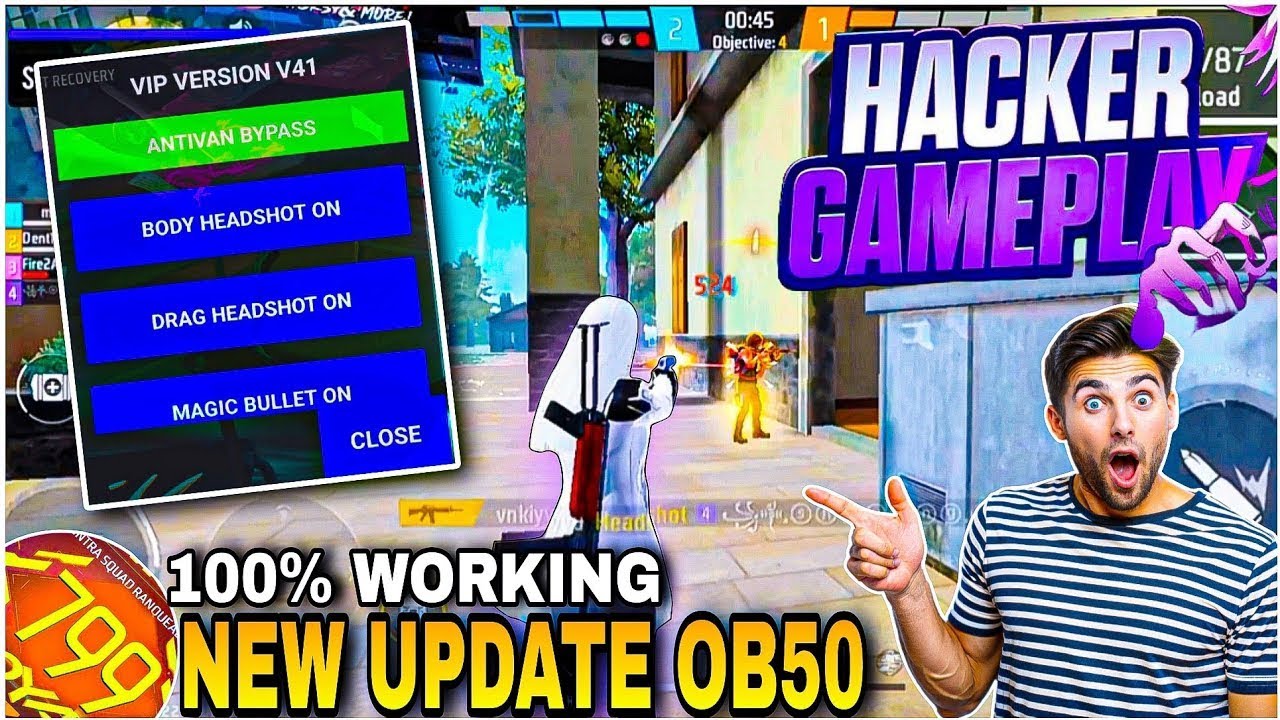 Ob50 Update 🎯 Free Fire Max Panel Injector Hack ✅ Rank Working Auto Headshot Panel Injector