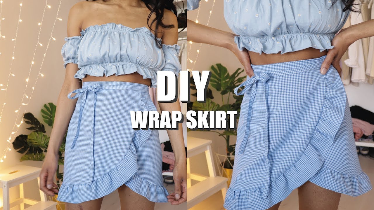 DIY WRAP SKIRT | How To Make A Wrap Skirt With Sewing Pattern