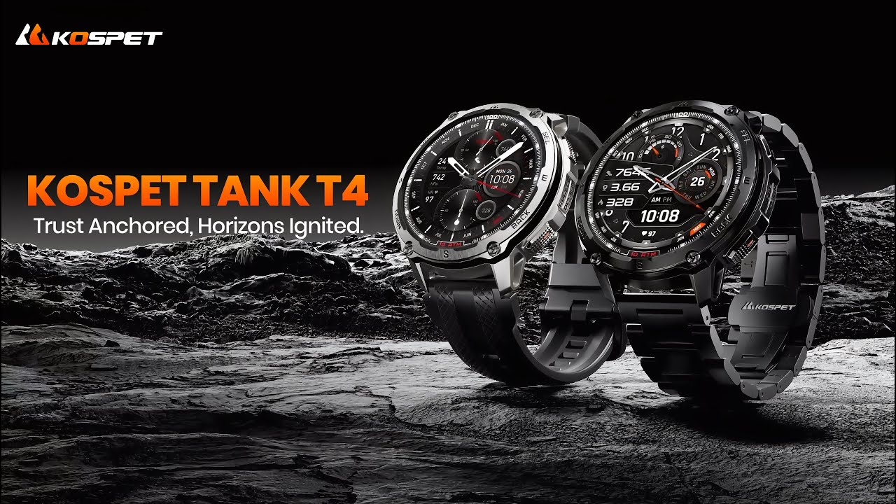 KOSPET TANK T4 | Your Professional-grade Outdoor Smartwatch, Ready to Break Your Personal Best.
