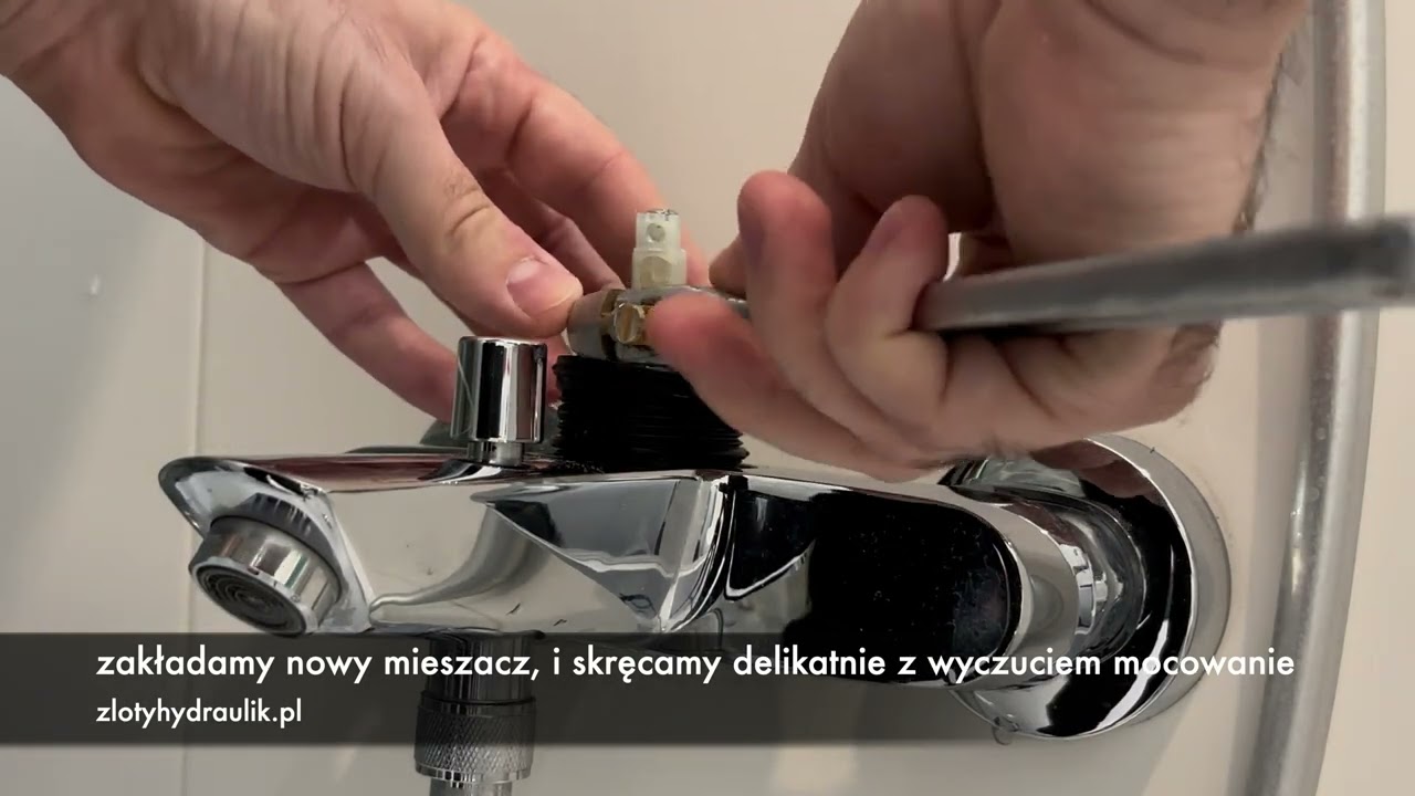 Naprawa baterii wannowej, wymiana mieszacza.
