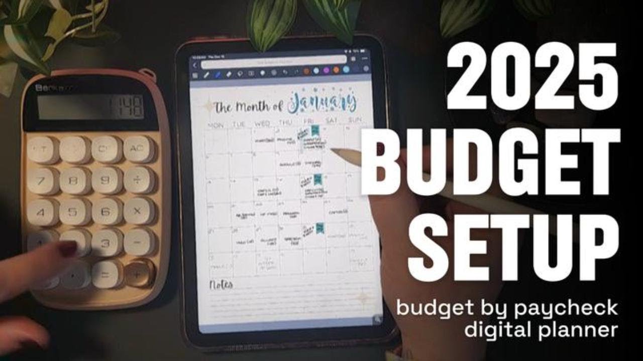 2025 Budget Setup | Budget by Paycheck | DIGITAL Budget Planner | Cashless