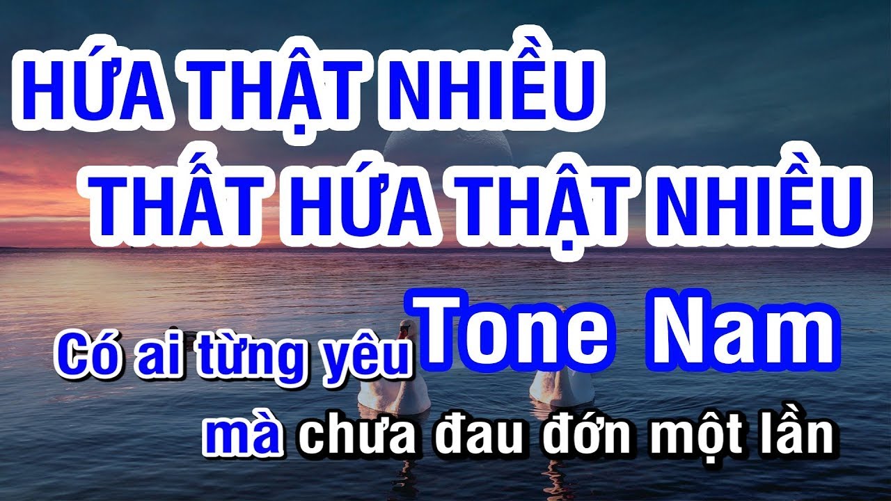 KARAOKE HỨA THẬT NHIỀU THẤT HỨA THẬT NHIỀU - TONE NAM  | #LIVETAISINH | #Unghoangphuc