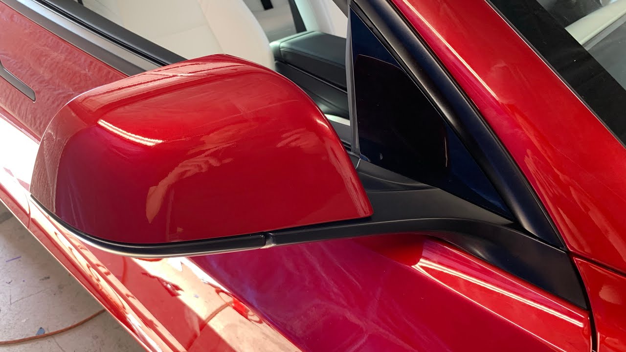 Tesla Model 3 Mirror Chrome Delete