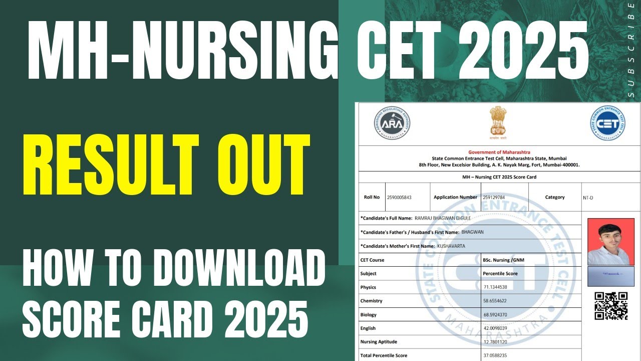 MH-BSC NURSING CET RESULT OUT 2025-26..BSC NURSING CET EXAM RESULT CHECK LIVE DEMO 2025-26..NURSING