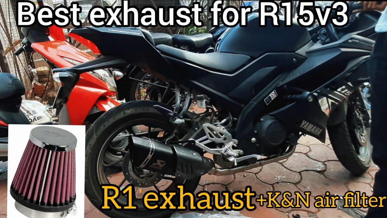 Trying 5 types of exhaust with K&n air filter in R15V3| #exhaust #k&nairfilter #performancemods
