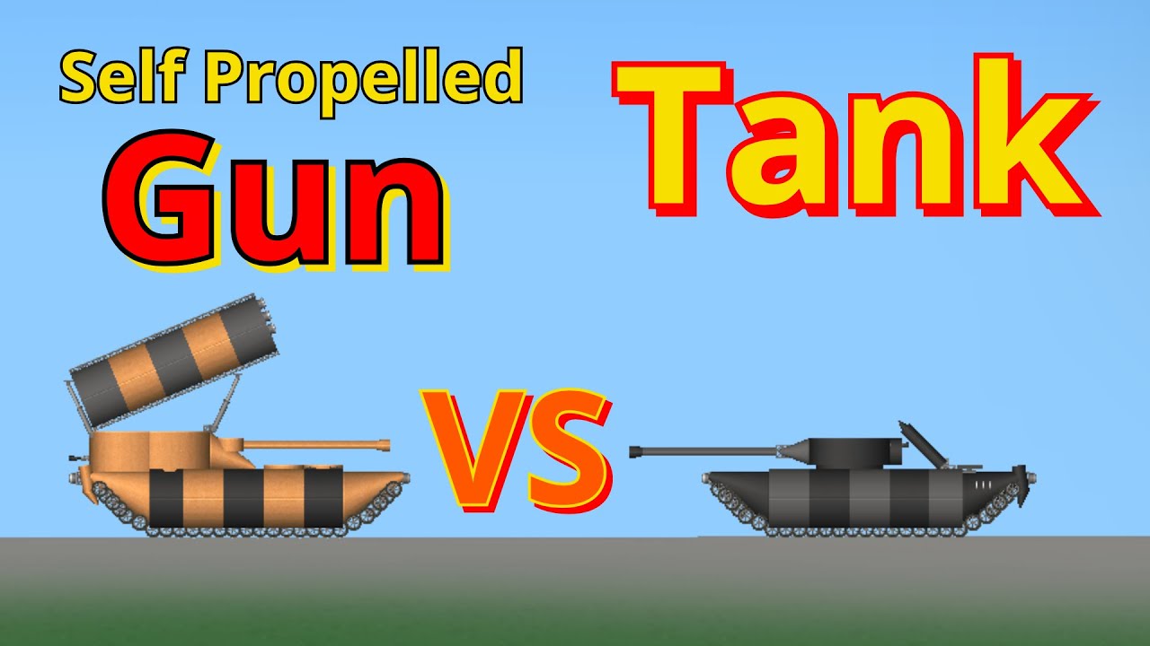 Tank VS Self Propelled Gun (SFS) #shorts