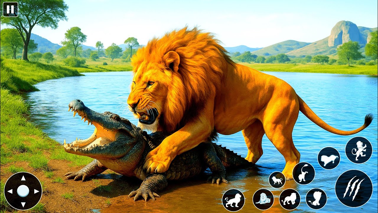 Lion games animal hunting 3D fighting mode part2