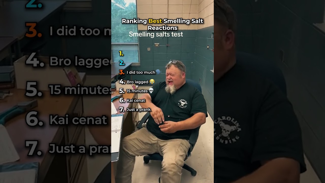 Рейтинг лучших реакций на нюхательную соль 😭