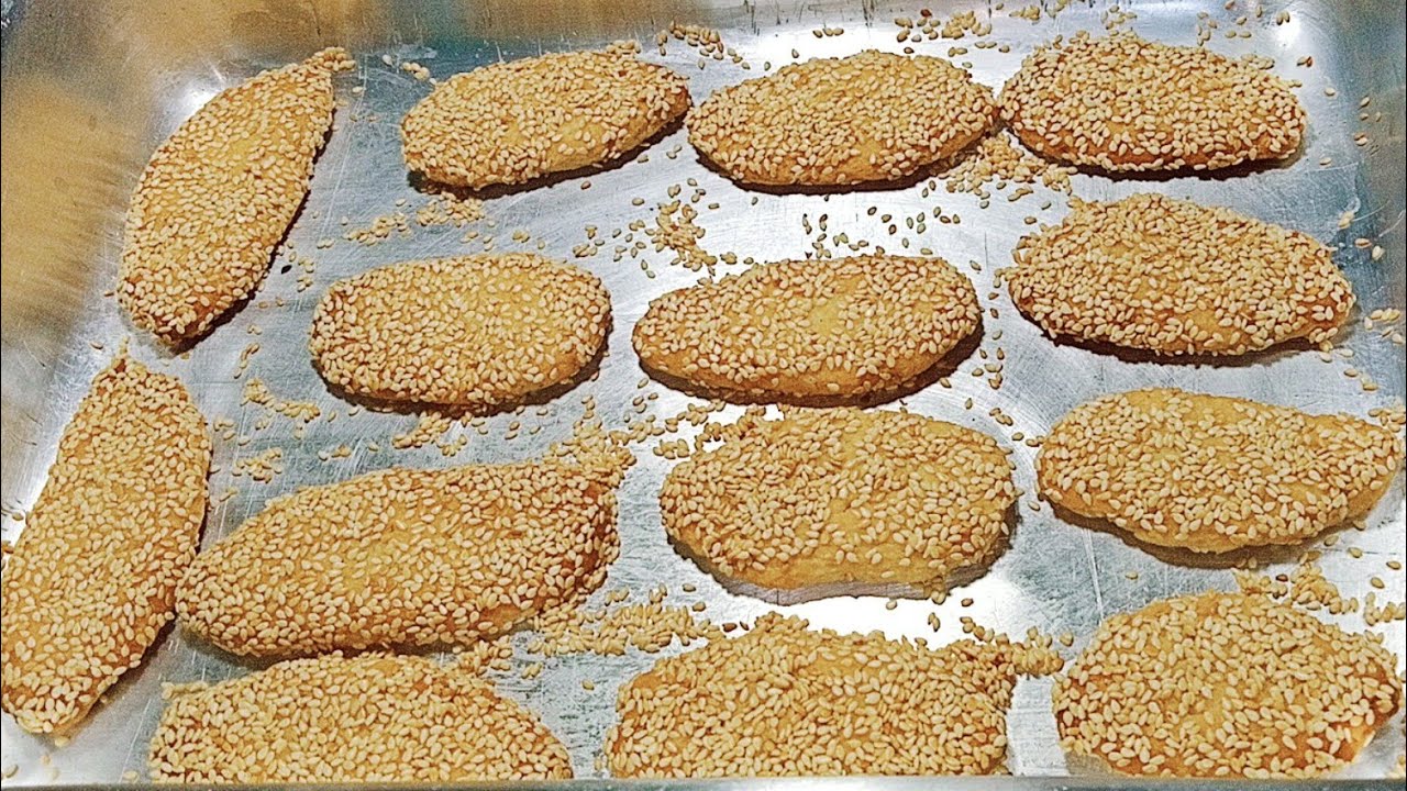 طريقة عمل ❗ كعك السمسم المقرمش 🤩