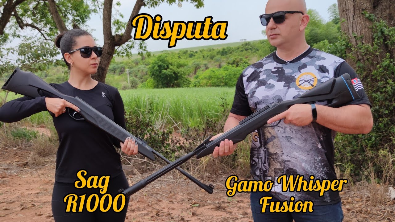 GAMO WHISPER FUSION IGT 60KG & SAG R1000 GAS RAM 60KG UMA COMPETIÇÃO SAUDAVEL ENTRE ELA & EU