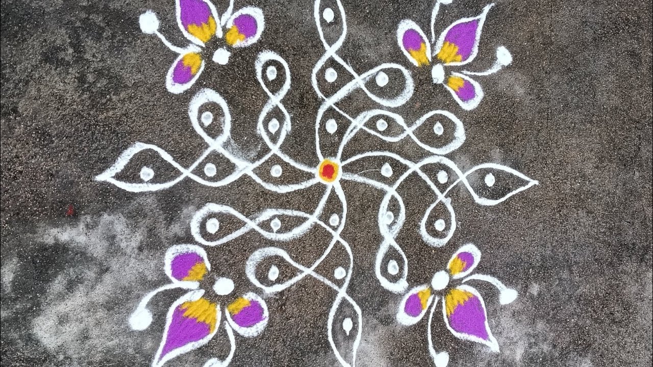 Traditional Kolam with Modern Twist | Easy Rangoli Ideas