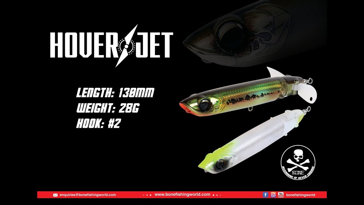 -SNEAK PEEK- NEW BONE LURE (DUAL FUNCTION TOPWATER BAIT) - BONE Hoverjet