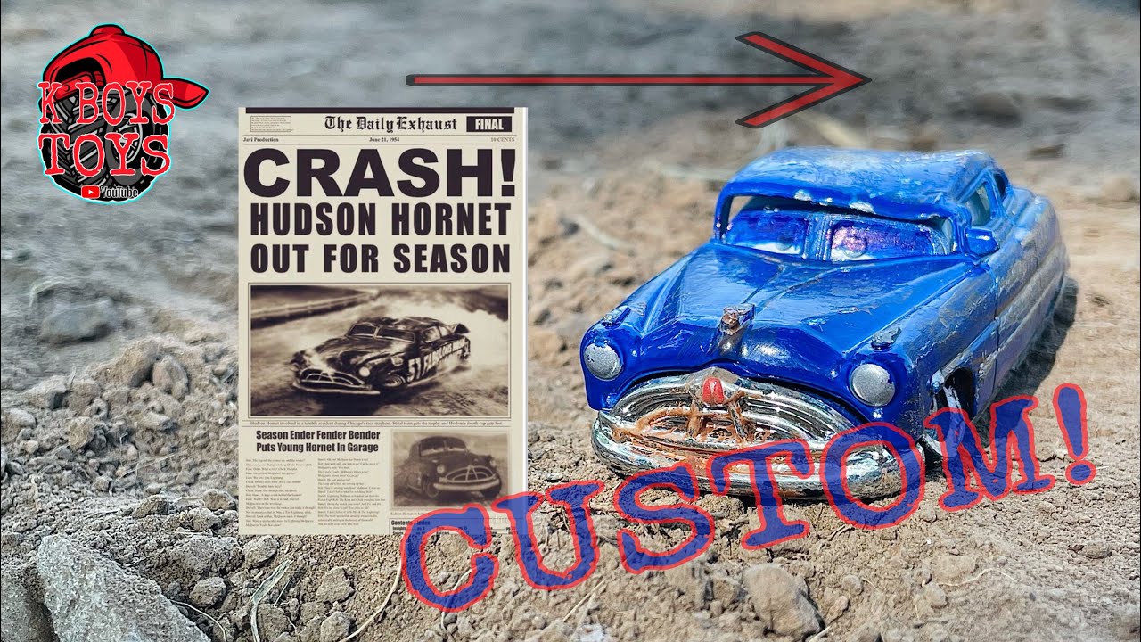 Crashed Fabulous Doc Hudson Hornet Custom From Disney Pixar Cars