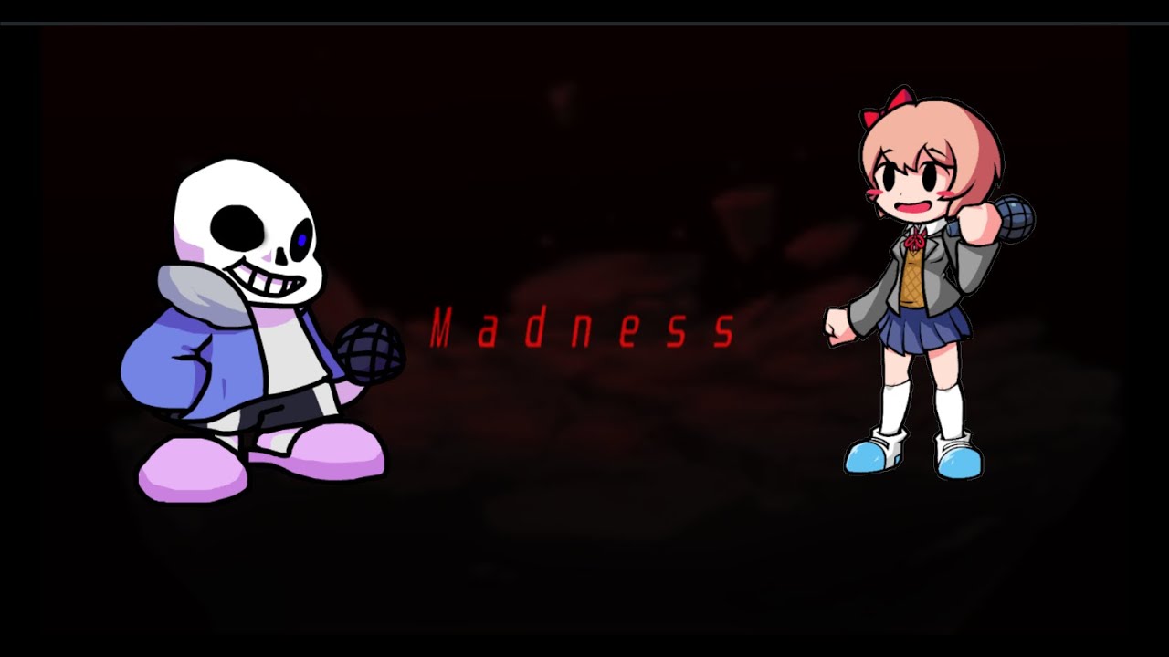 Madness but Sans & Sayori Sing it | Friday Night Funkin
