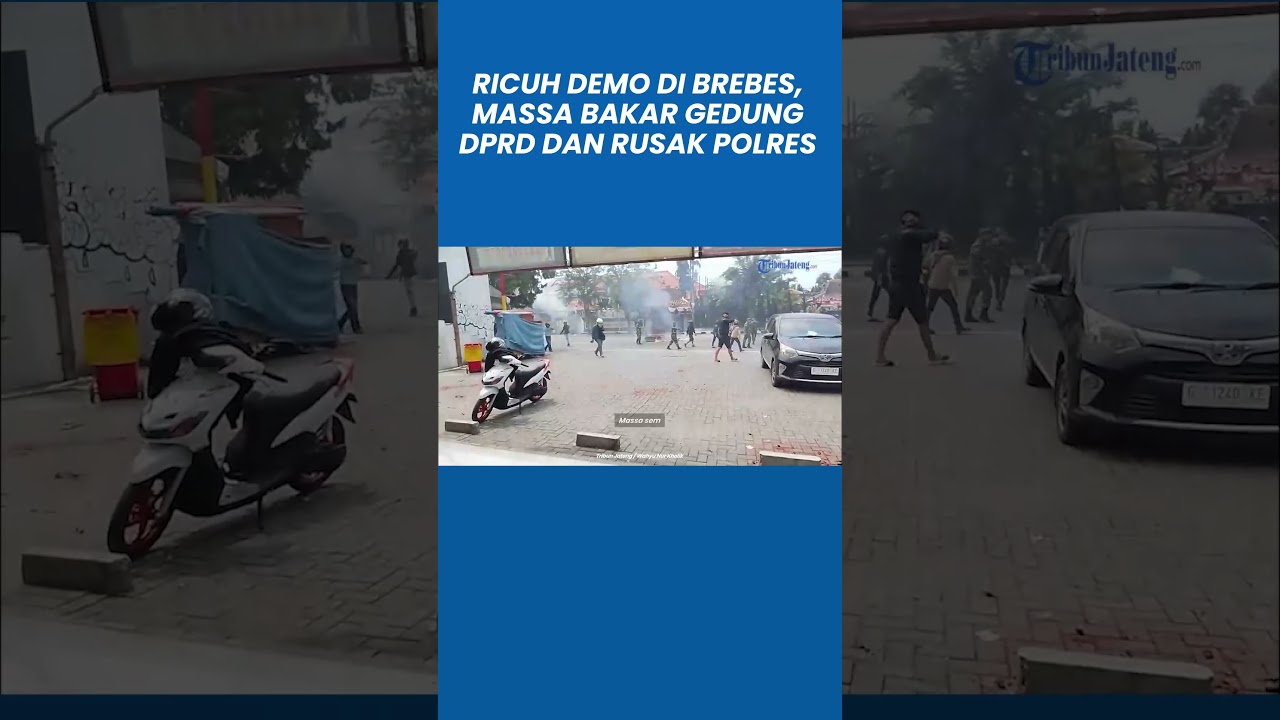 RICUH Demo di Brebes, Massa Bakar Gedung DPRD dan Rusak Polres