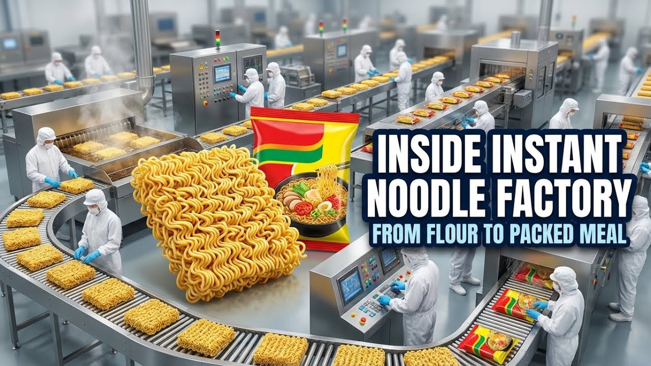 How Instant Noodles Are Made Inside the Factory – From Wheat to Ready-to-Eat Packet