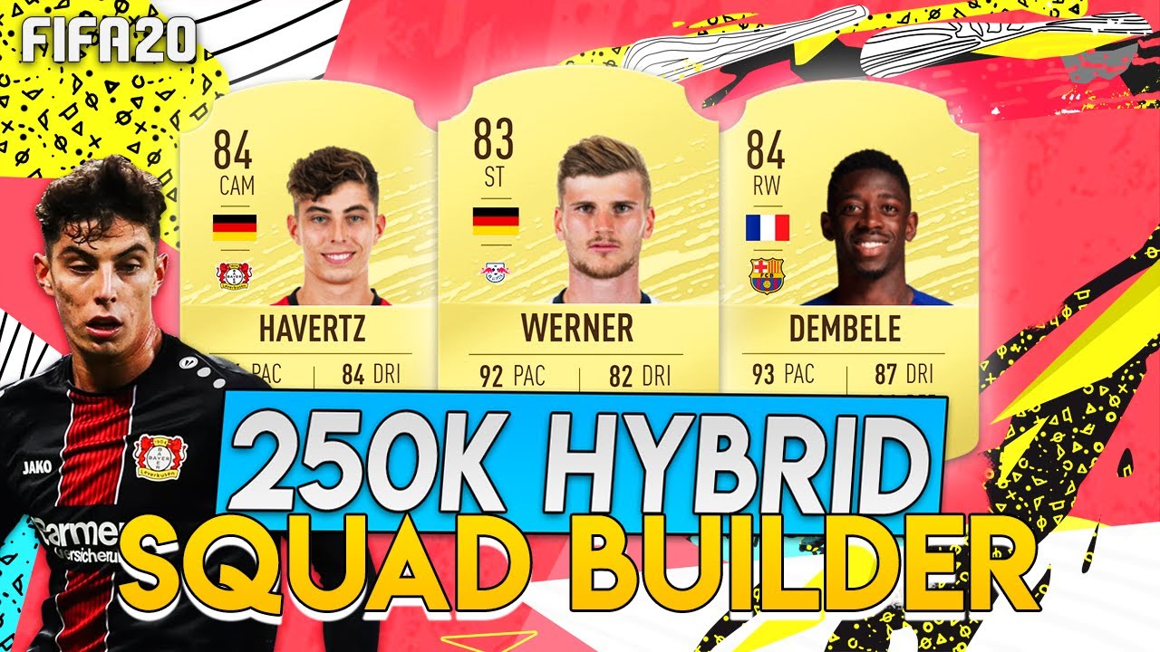 FIFA 20 INCREDIBLE OP 250K HYBRID SQUAD BUILDER w/ WERNER, HAVERTZ & DEMBELE! #FIFA20 #FUT #FUT20