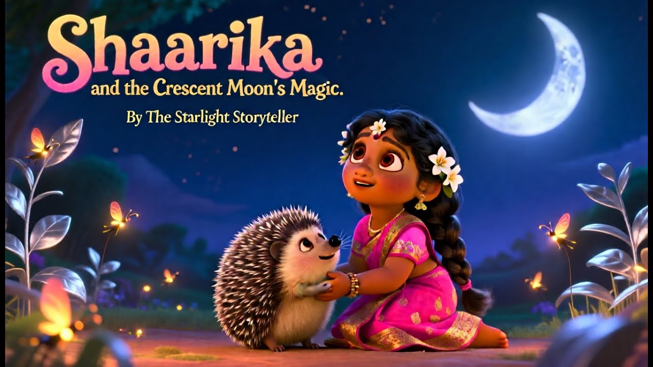 Shaarika and the Crescent Moon’s Magic 🌙 | Animated Bedtime Story for Kids