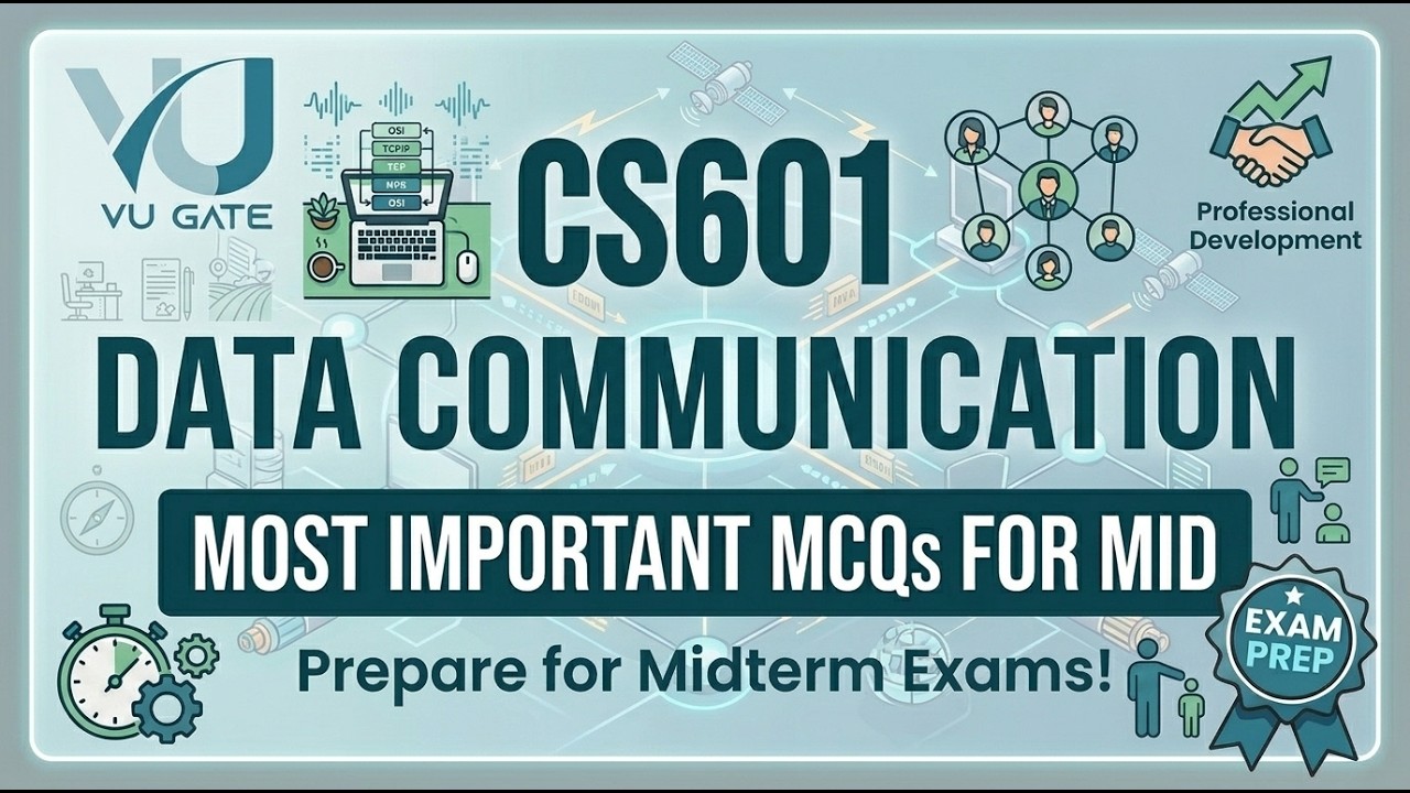 CS601 Data Communication Midterm Preparation 2026 Most Important Topics VU Gate