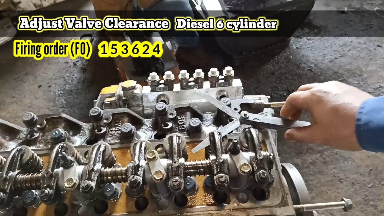 Cara setel klep mesin diesel 6 silinder mengikuti FO 153624