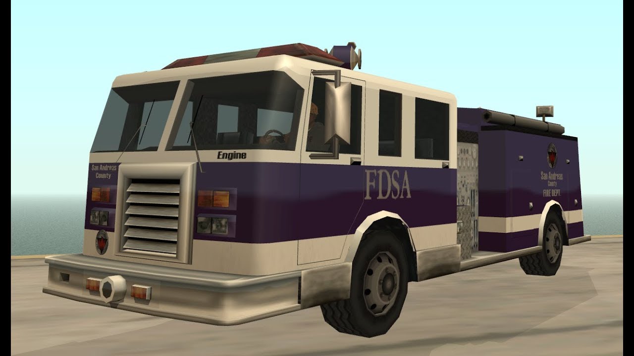 Chain Game 117 mod -  How to get the Purple Fire Truck at the beginning of the game -GTA San Andreas