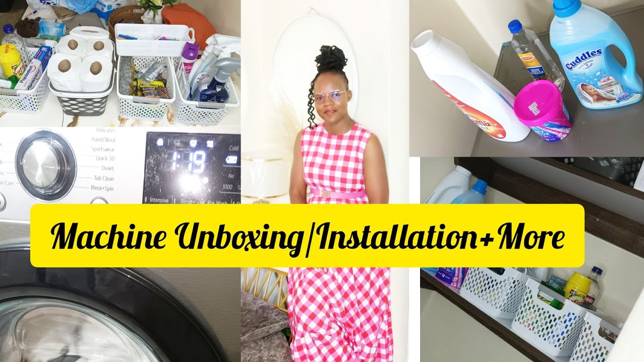 UNBOXING MY WASHING MACHINE/INSTALLATION/LAUNDRY AREA ORGANIZE/DETERGENTS HAUL
