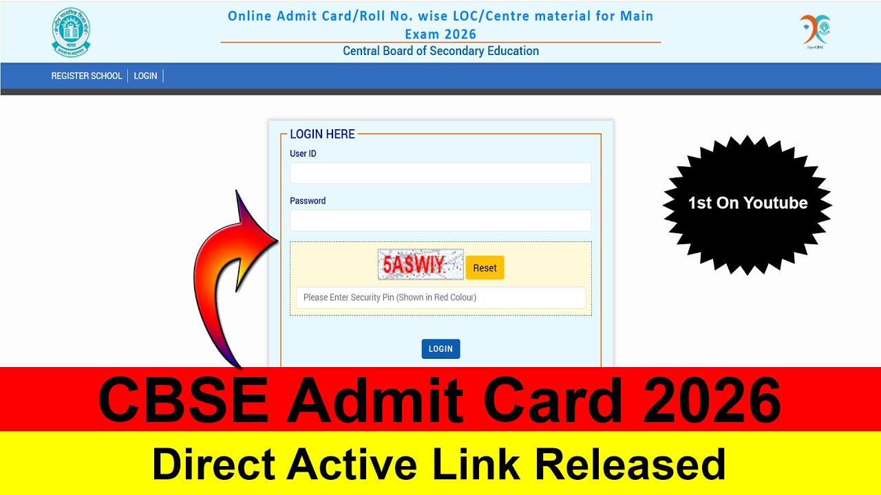 CBSE Admit Card 2026 Out | How To Download Step By Step