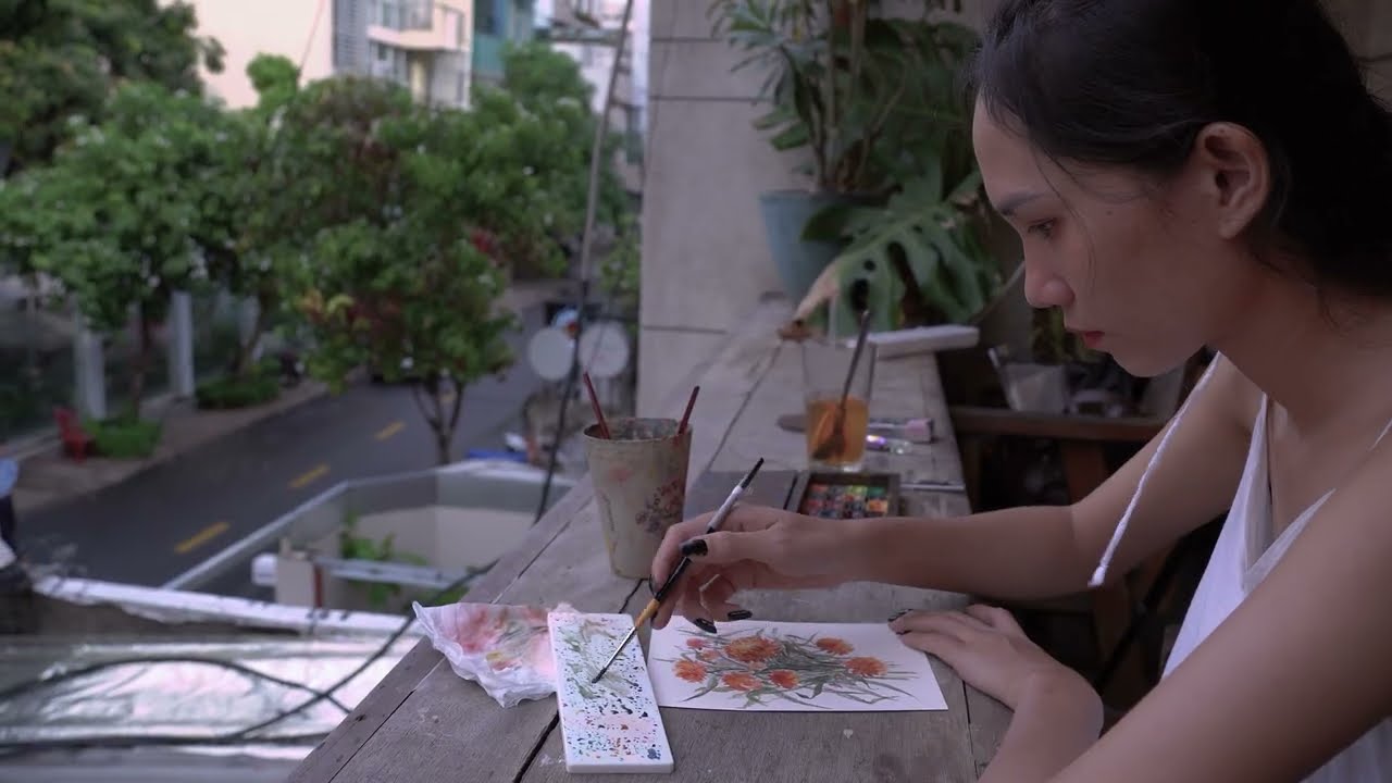 Vintage Café Serenity – Painting with Gentle Music