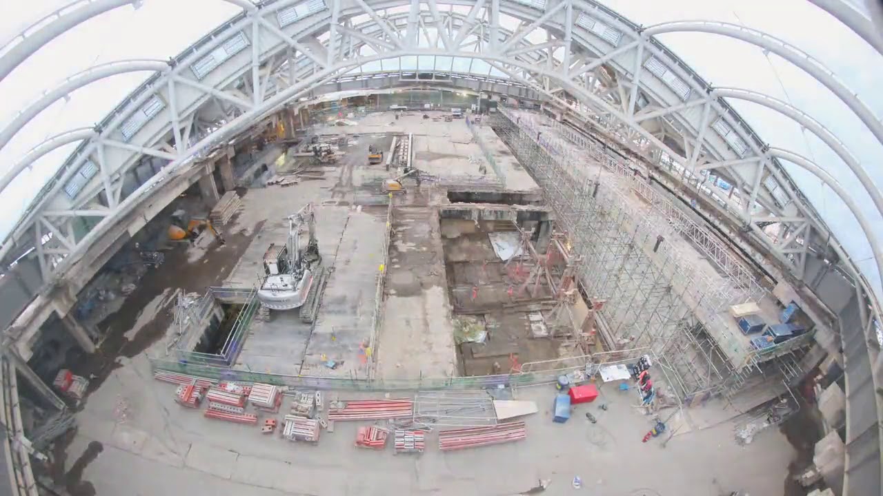 Redevelopment of Birmingham New Street Station - 5 year timelapse