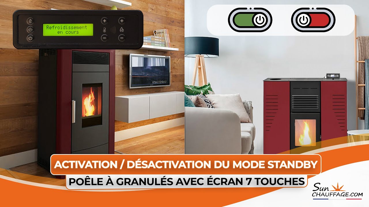 Comment activer ou désactiver le mode Standby sur un poêle à granulés 7 touches ?