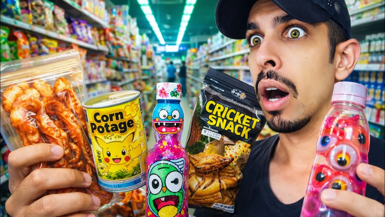 يوم كامل في بقالات اليابان العجيبة !!😮🇯🇵