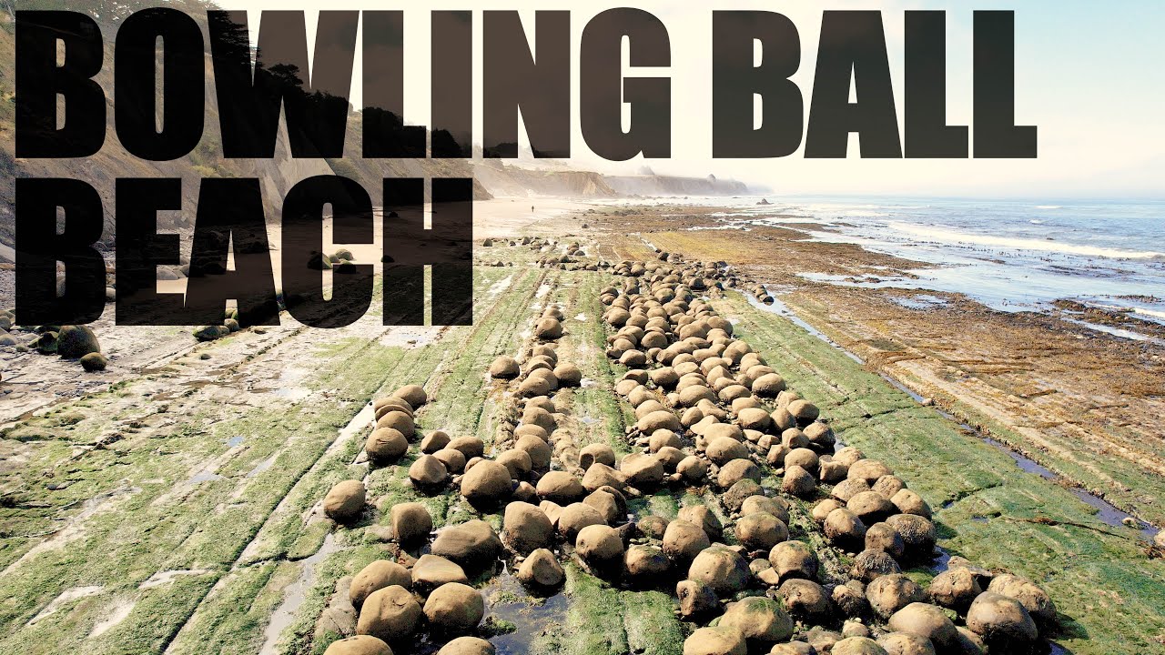 Dozens Of Strange Boulders Gathered Together On A California Beach